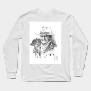 Western Icon John Wayne Long Sleeve T-Shirt